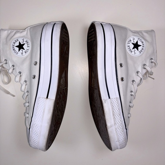 Converse All Star White Canvas platform Sneakers - Picture 3 of 6